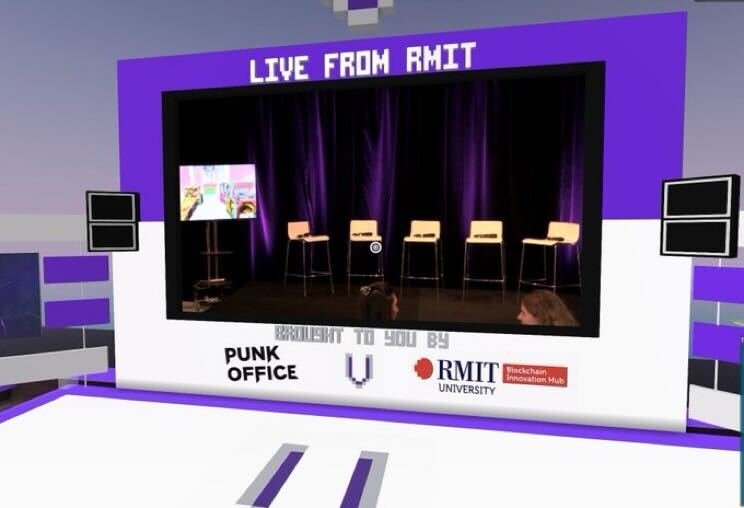 The virtual event arena set up by Voxels